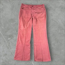Vintage Levi's 10517 Pants Men 34x30 Salmon Pink Big E 60s 70s Flare Bell Bottom