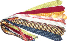 345  LOT OF 10 VILLA BOLGHERI MEN'S TIE 100 SILK MADE IN ITALY