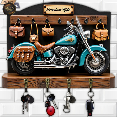 Wand Schlüsselanhänger 30cm - Freedom Ride Organizer 2D 4 Haken Eingang