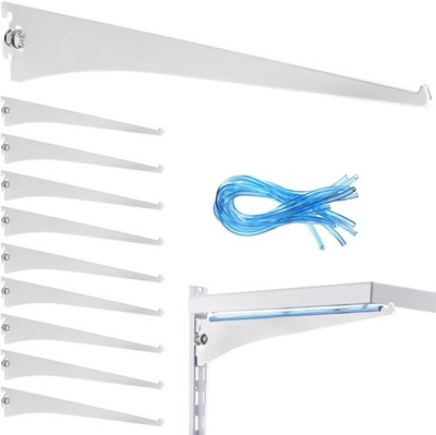 10 Pack Shelf Bracket Adjustable Shelving Brackets Single Track Twin Track Sy...