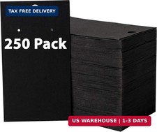 250 Pack Custom Earring Cards - Hanging Earring Display - Bulk Black 2x3.5 Inch