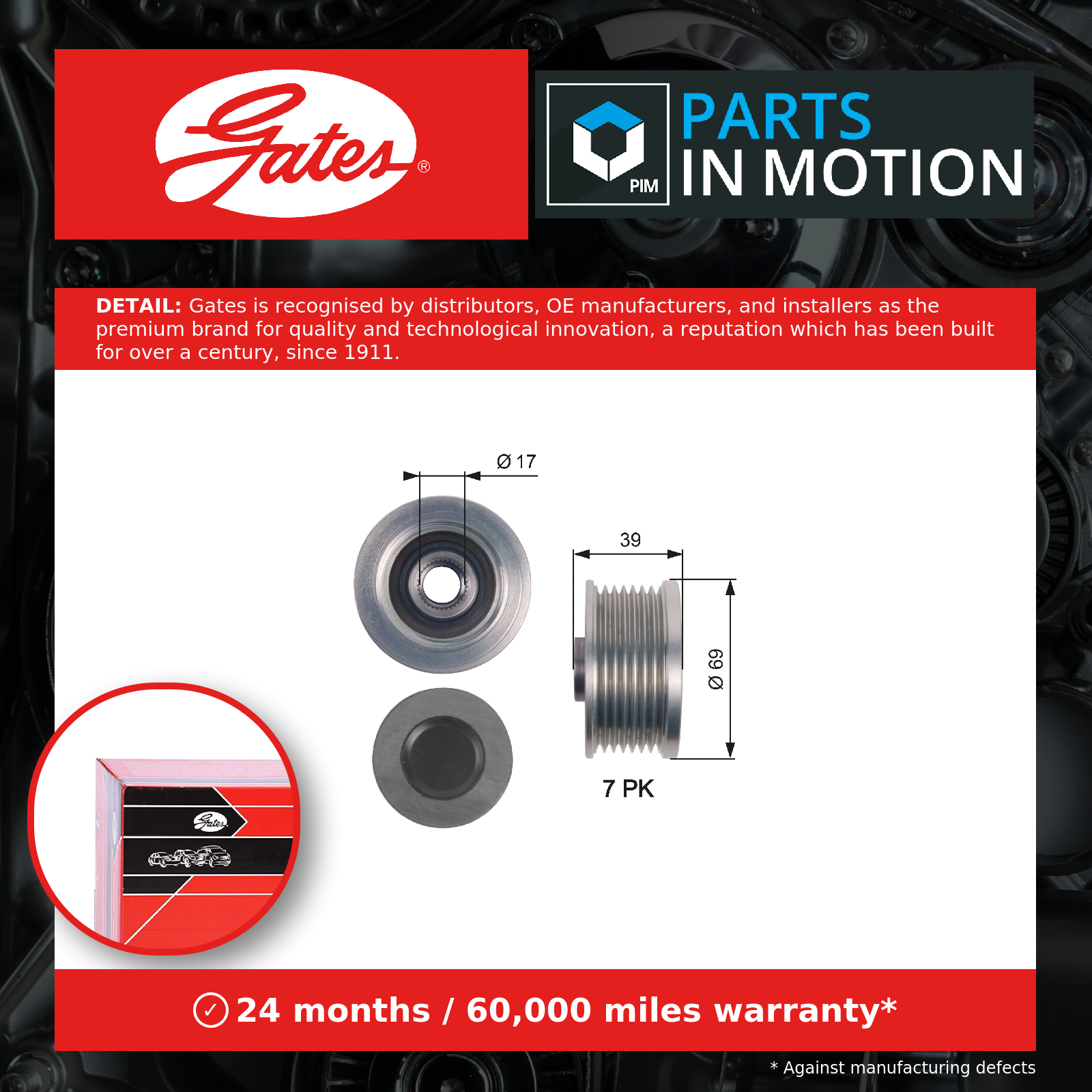 Overrunning Alternator Pulley fits NISSAN CABSTAR F24M 2.5D 06 to 13 Clutch New - Image 3