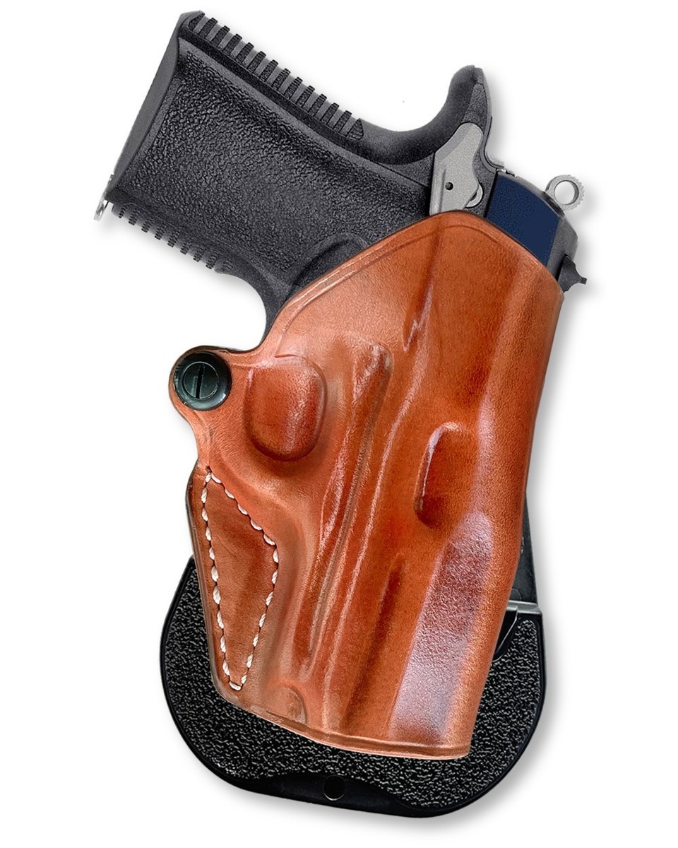 Leather OWB Paddle Holster Fits, Colt Mustang XSP 380 ACP 2.75