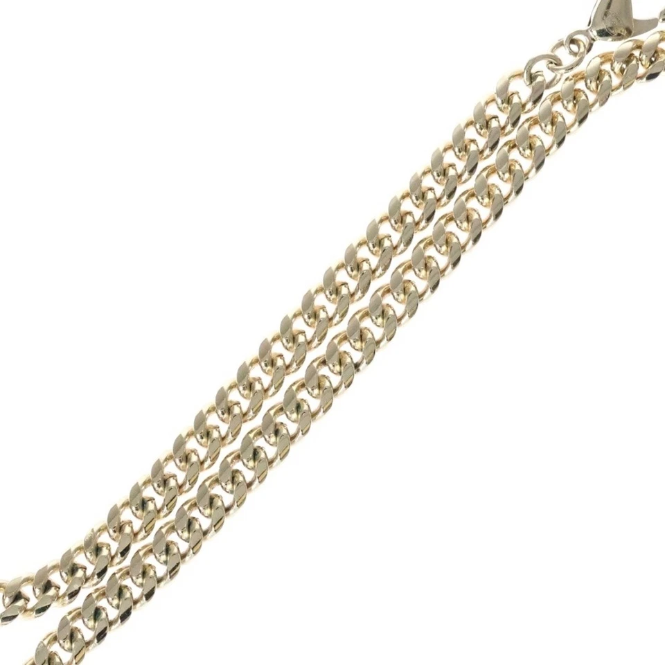 CHANEL Heart Rhinestone Logo Necklace Gold GP Accessories Used 5b2c1d02873b5fa95 - Image 4 of 4