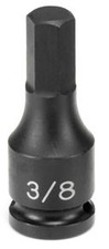 3/8" Drive x 3/8" Hex Driver 1912F GREY PNEUMATIC Metal 729440463854 Sockets,