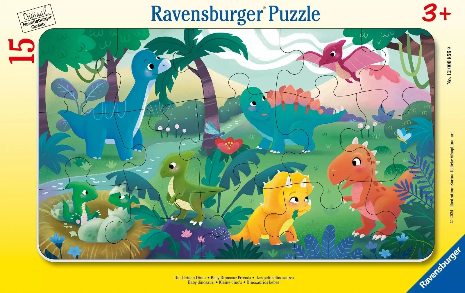 NEW SEALED Ravensburger 00856 Baby Dinosaurs 15 Pc Kid Jigsa