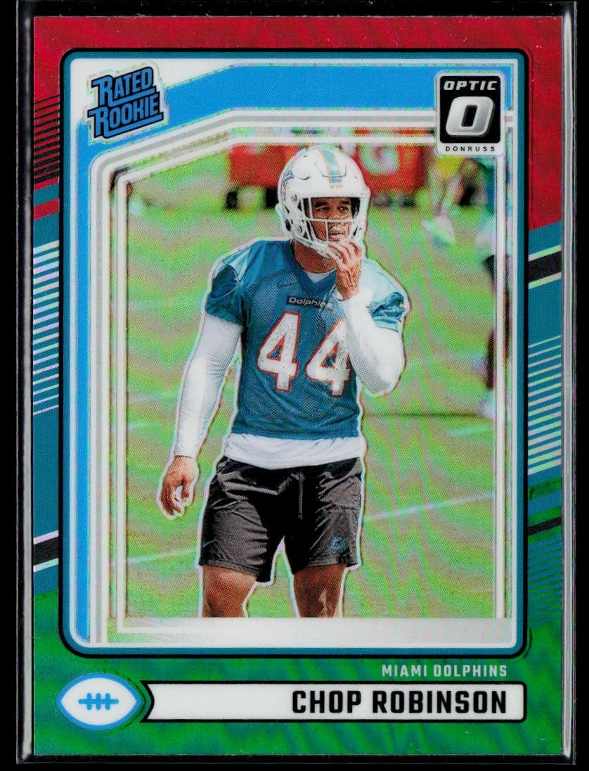 2024 Donruss #351 Chop Robinson Optic Rated Rookies Preview Red and Green