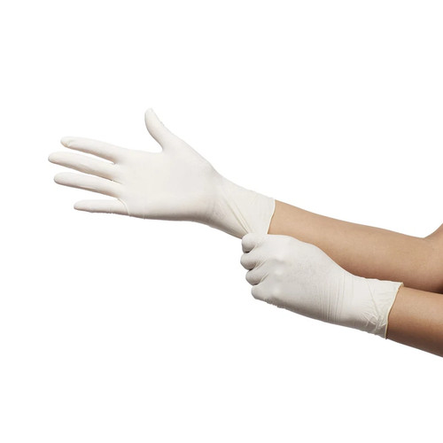 McKesson Confiderm Latex Exam Glove Standard Cuff Length LARGE 100 per Box - Picture 9 of 9