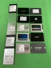 LOT OF 15 256GB 2.5" SSD SATA MIXED BRANDS-SAMSUNG SK CRUCIAL SANDISK INTEL