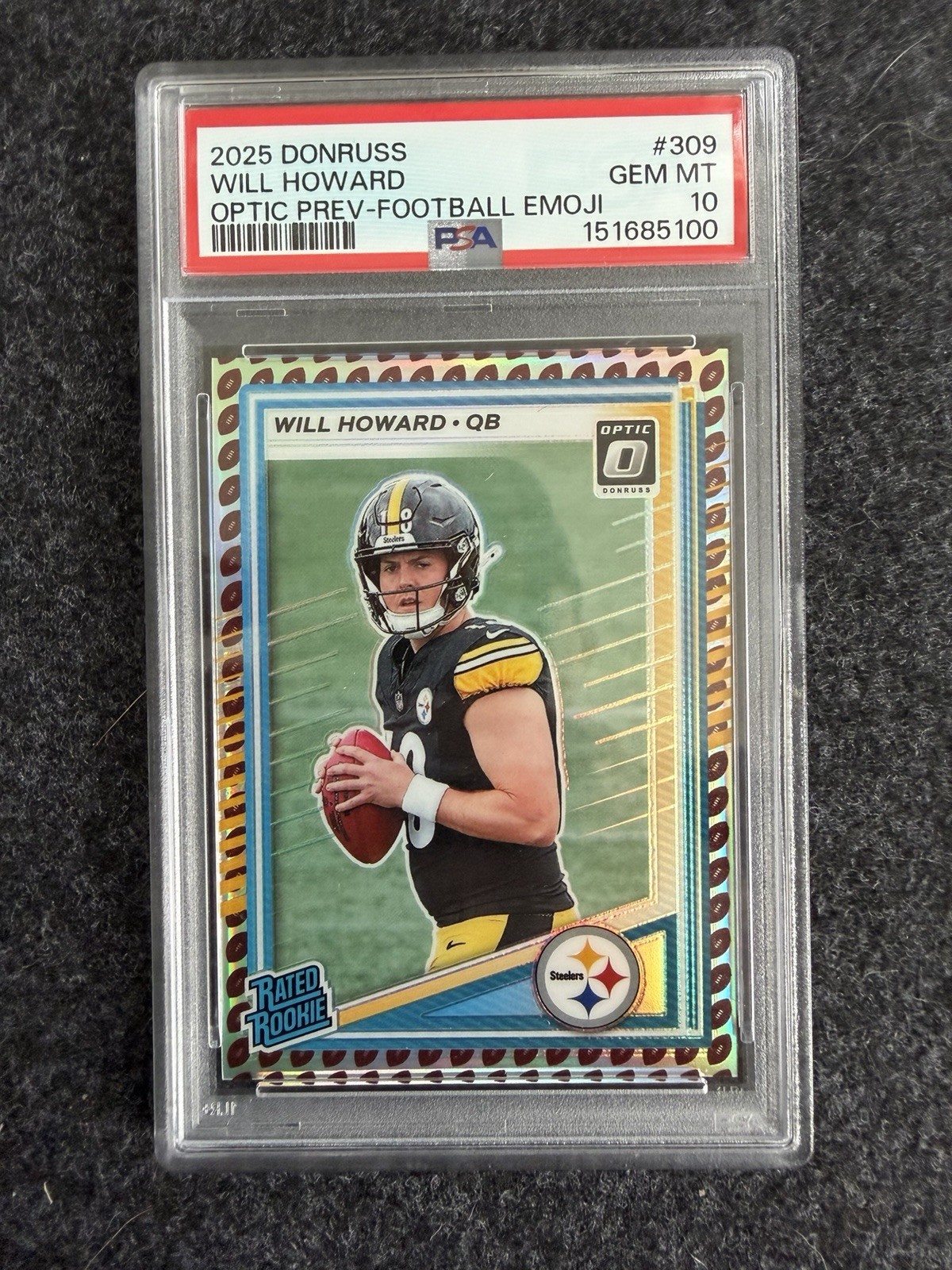 Will Howard Panini Donruss #309 Optic Preview-Football Emoji