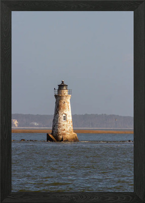 Cockspur Island Lighthouse Framed Wall Art Poster Canvas Print Picture