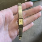 Seiko Women's Vintage Quartz Gold Tone Watch With Diamond Marker Untested B15