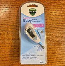 Vicks Pediatric Baby Rectal Thermometer Waterproof LCD Display Model V934