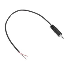 3.5mm Male Jack 1/8" TRS 2 Plug 38mm 28AWG Pole Cable, 11.8inches