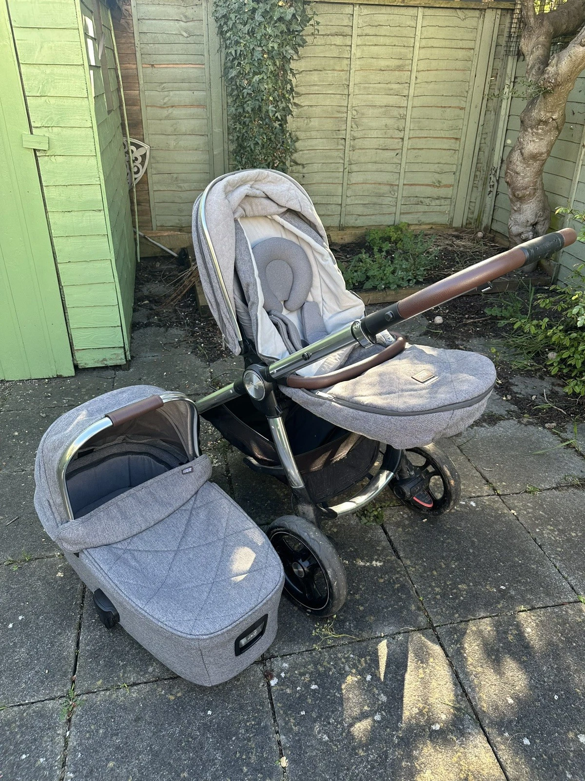 Mamas and Papas Ocarro Pushchair, Carrycot + Footmuff