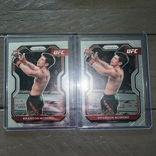 2021 Panini Prizm UFC Brandon Moreno RC Rookie #38 2 card Lot