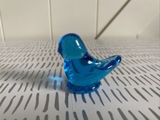 Blue Bird of Happiness Signed Ron Ray 19  Art Glass Figurine Phoenix Studios