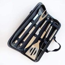 BBQ Grilling Tools Set - Stainless Steel Grilling Accessories with Free Porta...