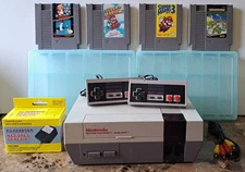 Nintendo NES Console Bundle + Mario Bros 1 2 3 & Turtles - Guaranteed Working
