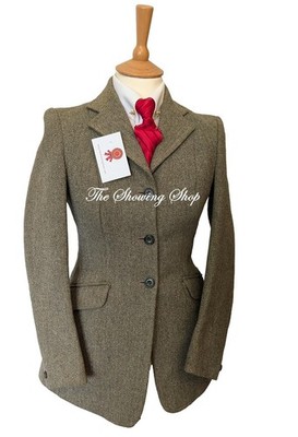 DAMEN HARRY HALL SCHWERES DERBY TWEED JAGD/SHOW JACKE GRÖSSE 14 (38)