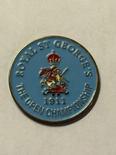 Rare 1911 Open Championship 1" Coin Style Golf Marker - Royal St George's GC