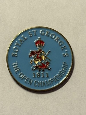 Rare 1911 Open Championship 1'' Coin Style Golf Marker - Royal St George's GC