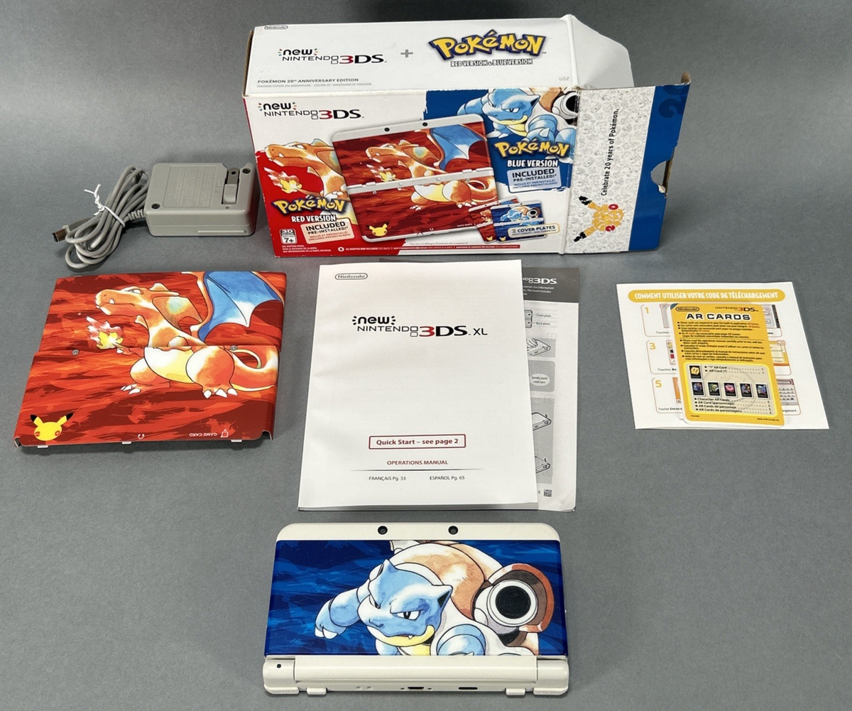 New Nintendo 3DS Pokemon 20th Anniversary Edition W/Inserts
