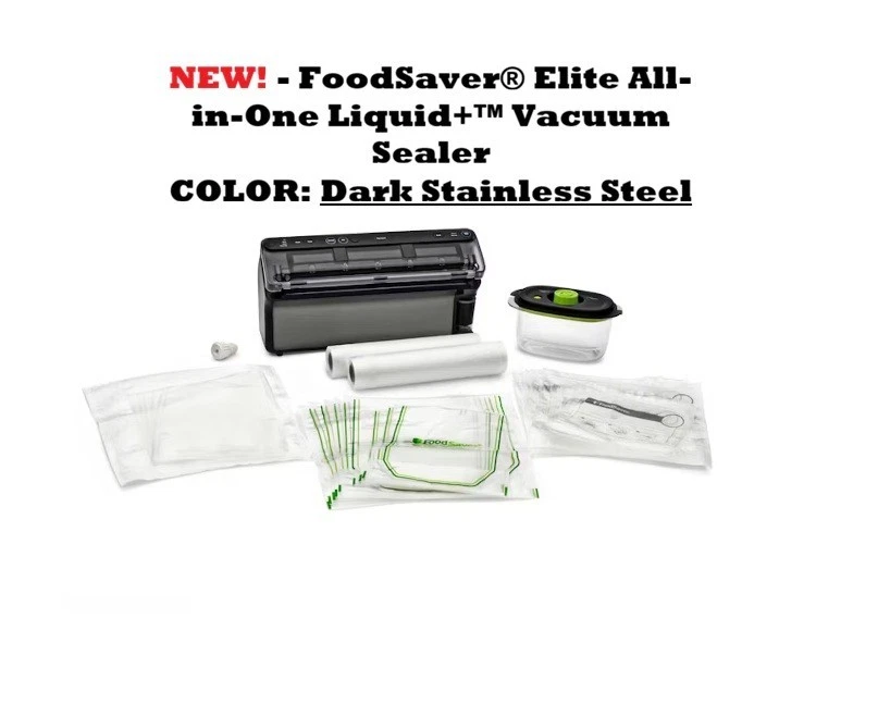 FoodSaver® Elite All-in-One Liquid+™ Vacuum Sealer, VS5960, Dark Stainless Steel