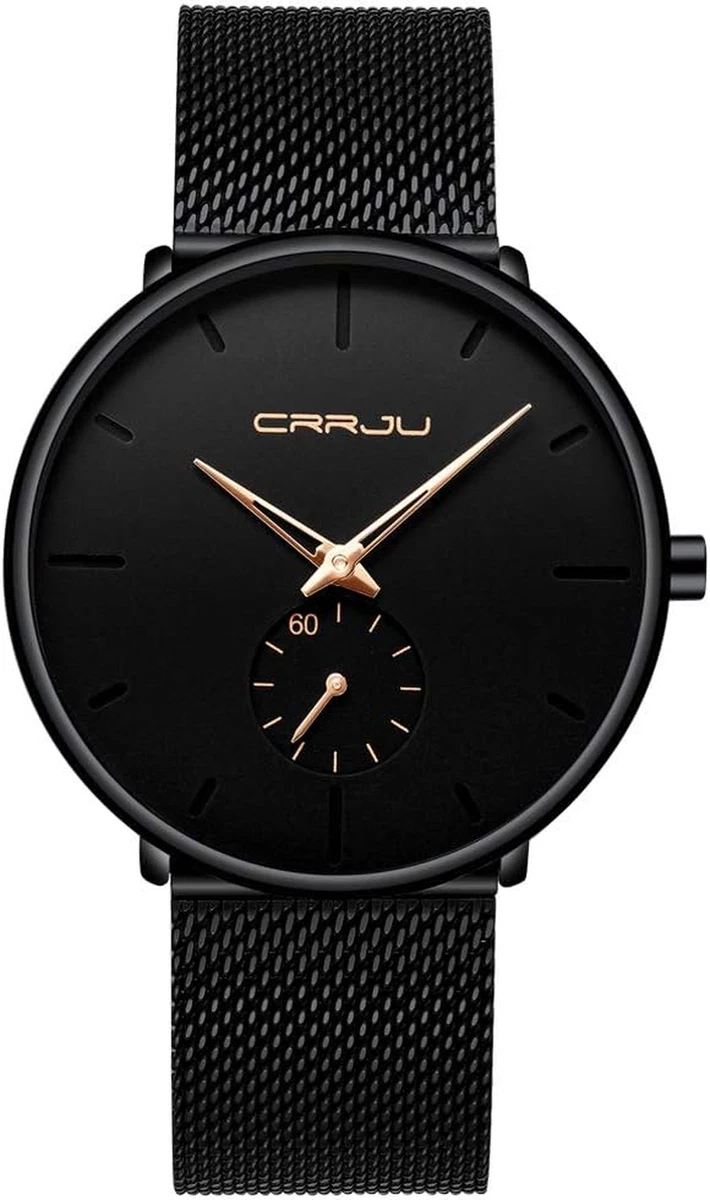 Orologio Uomo CVIO Ultra Sottile Minimalista - Quadrante Blu/nero, Cinturino In Acciaio, Movimento Giapponese CITIZEN, Impermeabile 3ATM, Con Kit Regolazione