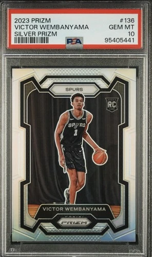 2023-24 Panini Silver Prizm #136 Victor Wembanyama Spurs RC Rookie PSA 10