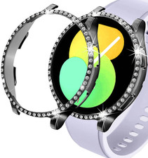  2-PACK Cases Compatible with Samsung Galaxy Watch 5 Pro 45Mm, Bling Single-Row