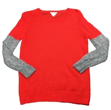 VTG Leroy & Perry Womens Mohair Blend Sweater Sz L Red Gray Layer Look NWT
