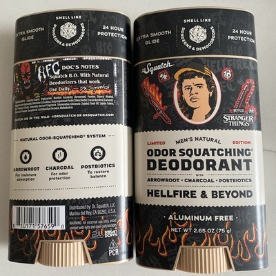Dr. Squatch Men's Deodorant Bay Rum, 2.65 fl Oz, 2 Pack