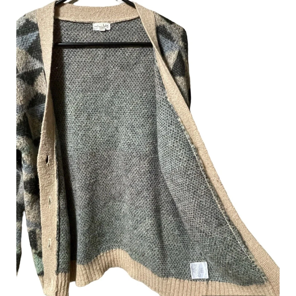 Cárdigan Maison Jules Mezcla Mohair Neutro Multicolor Triángulo/Bloque Talla Pequeña Foto 2 de 4