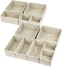12 Pack Drawer Organizer Clothes, Foldable Fabric Dresser Organizer Closet Organ