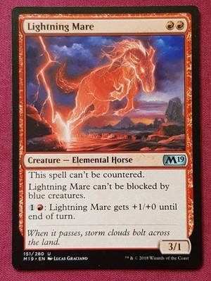 ''Lightning Mare'' x4 - Magic The Gathering Karte - M19 - 4 Karten Playset