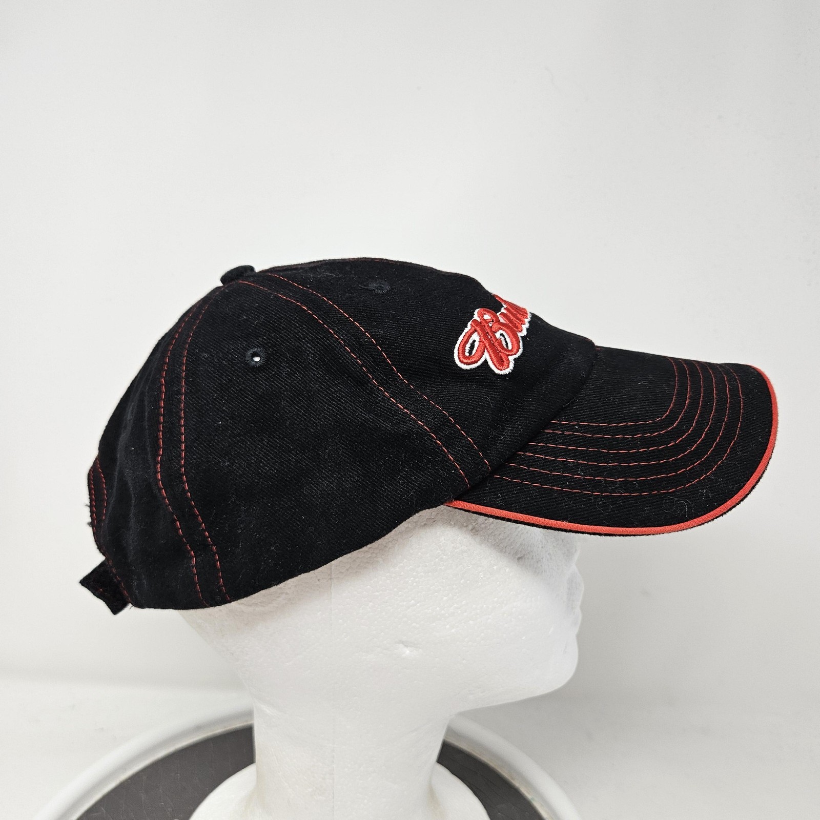 Budweiser Hat Cap Strap Back Black Embroidered Ad… - image 3