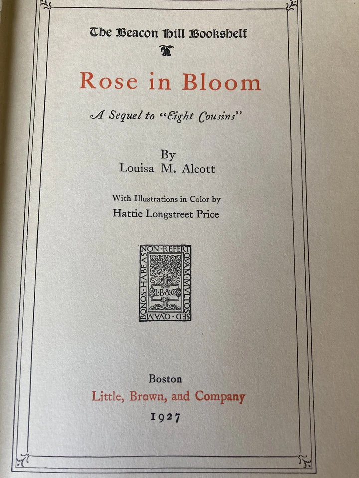 Rose In Bloom Louisa May Alcott 1st edition Little Brown and Company Foto 4 de 4