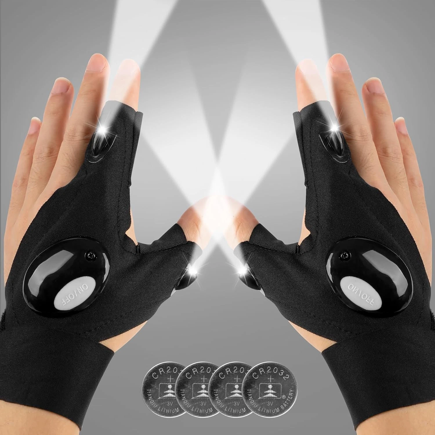 Guantes linterna LED manos libres regalo papa pesca camping trabajo hombre