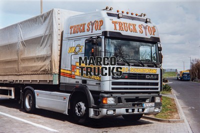 LKW Foto DAF 95 430 ATI Planensattelzug Deutschland silver TRUCK STOP TRU #e3bt