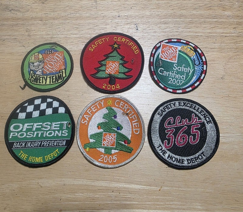 The Home Depot Homer Award Employee Safety Patches 