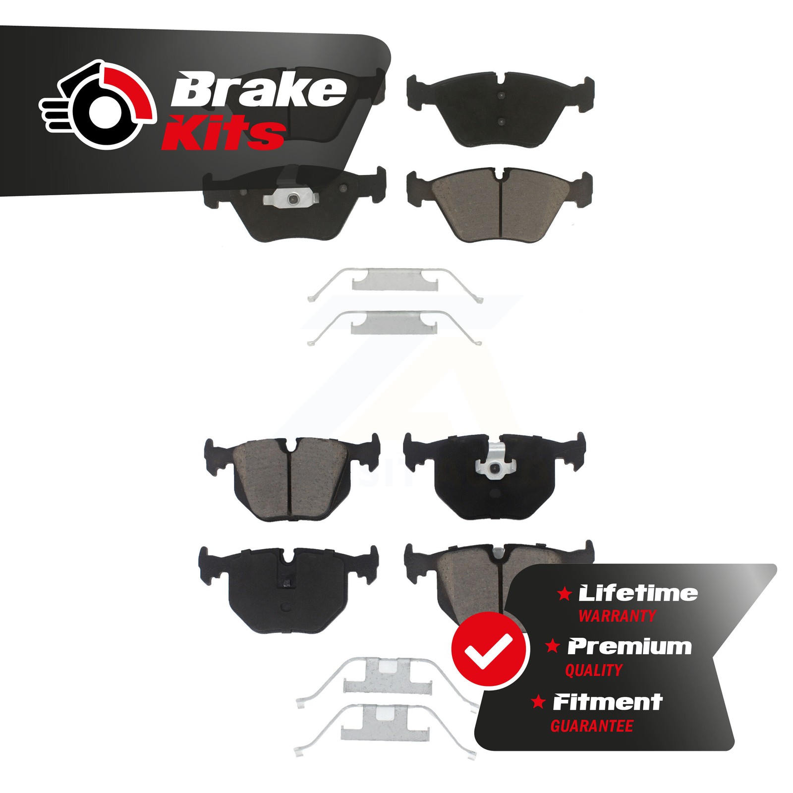 Front Rear Ceramic Brake Pads Kit For 2004-2010 BMW X3 2001-2006 330Ci