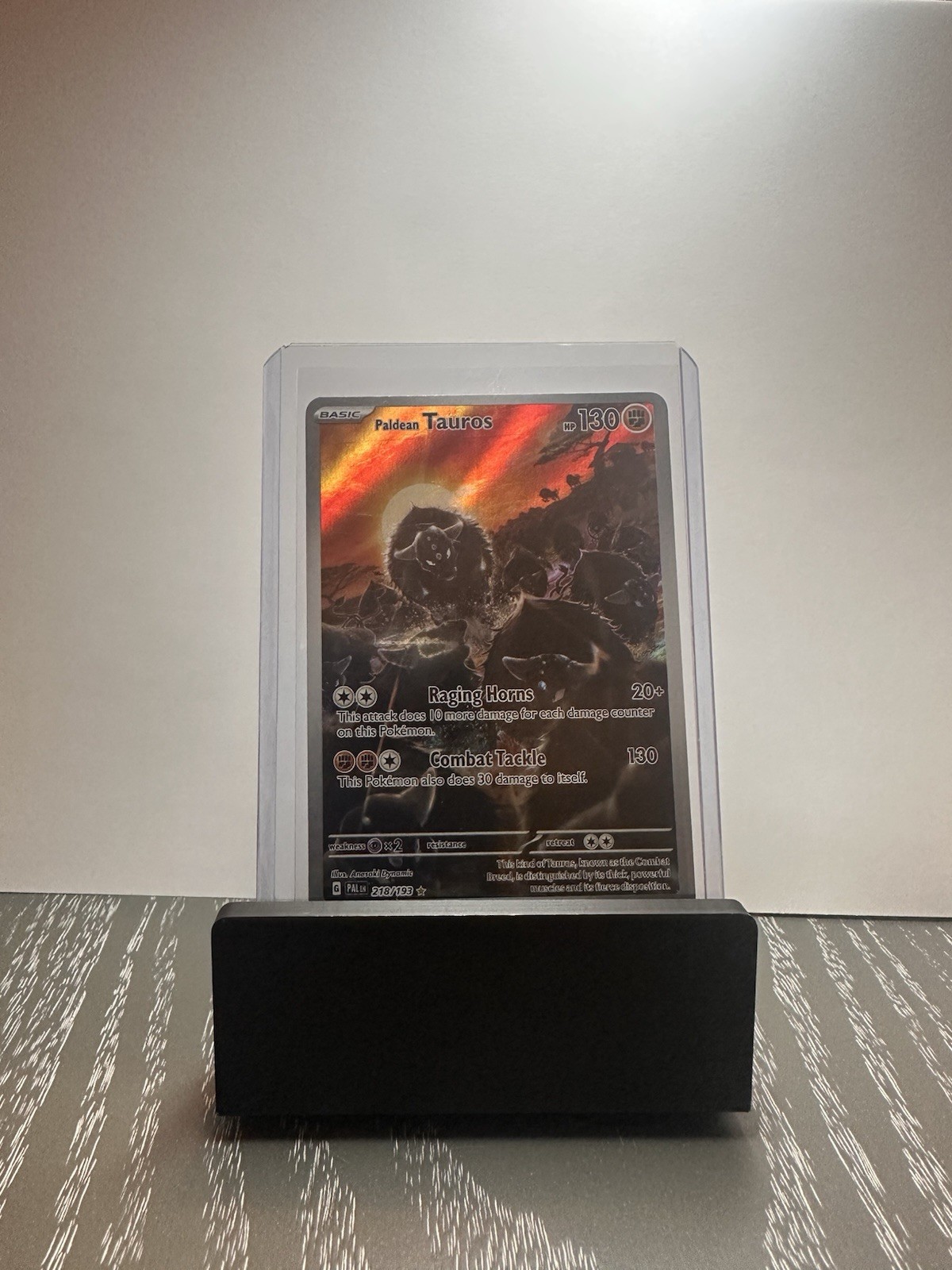Pokemon Paldean Tauros 218/193 Sv02: Paldea Evolved Illustration Rare Holo