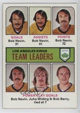 1975-76 Topps Team Leaders Bob Nevin Juha Widing Bob Berry #320 yf0