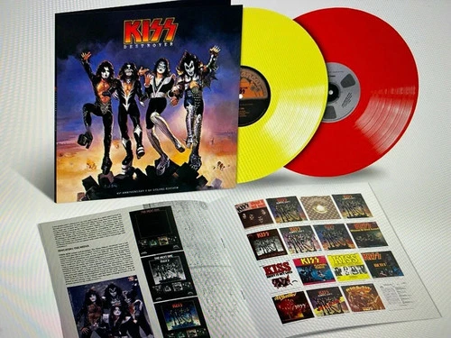 KISS Destroyer 45th Anniversary 2LP Deluxe Edition Yellow & Red Color Vinyl