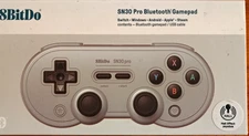 8BitDo SN30 Pro Bluetooth Wireless Gamepad Gray Nintendo Switch Windows Android