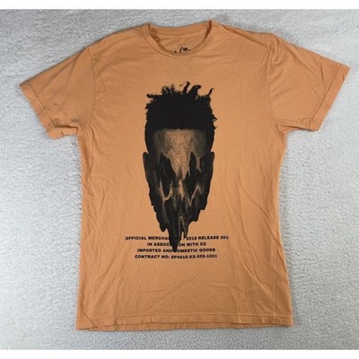 The Weeknd XO Shirt Mens Medium Melt Face Official Merch Peach Graphic Tee