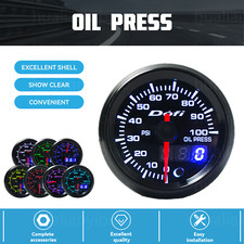 2 52mm Digital Pointer 7 Color Led 0-100 Psi Oil Pressure Gauge Meter Sensor