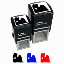 Yorkie Yorkshire Terrier Dog with Heart Self-Inking Rubber Stamp Ink Stamper