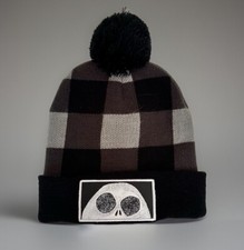Disney The Nightmare Before Christmas JACK Plaid Knit Beanie Hat OS Winter Ski